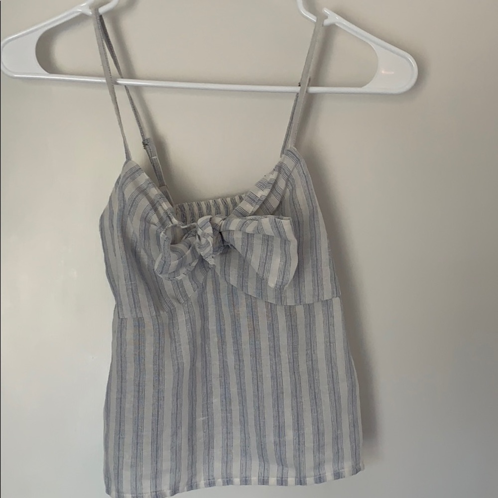 cute front tie brandy top